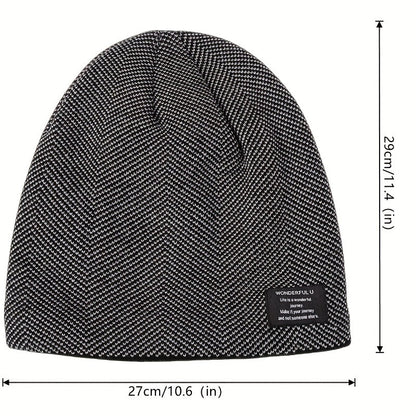 Pandaize's Unisex Life Is A Journey Knitted Beanie - Stylish Winter Headwear