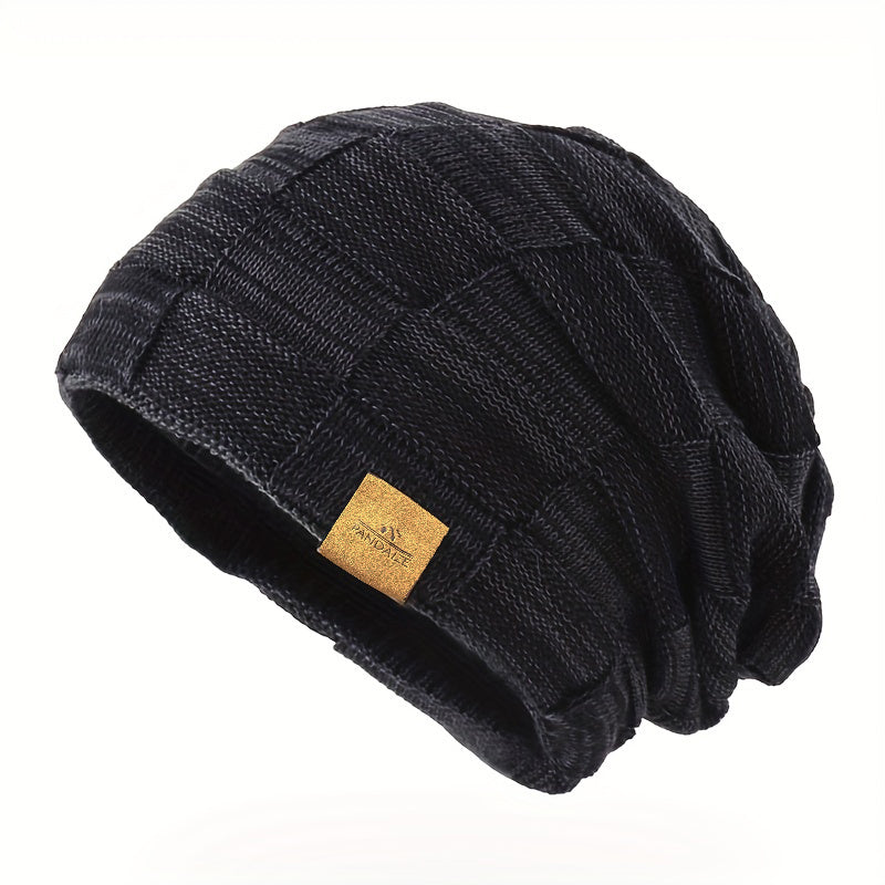 Pandaize Luxe-Knit Beanie - Soft Mixed-Color Unisex Winter Essential