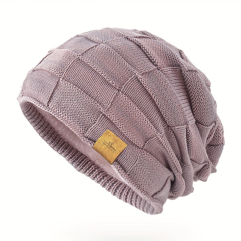 Pandaize Luxe-Knit Beanie - Soft Mixed-Color Unisex Winter Essential