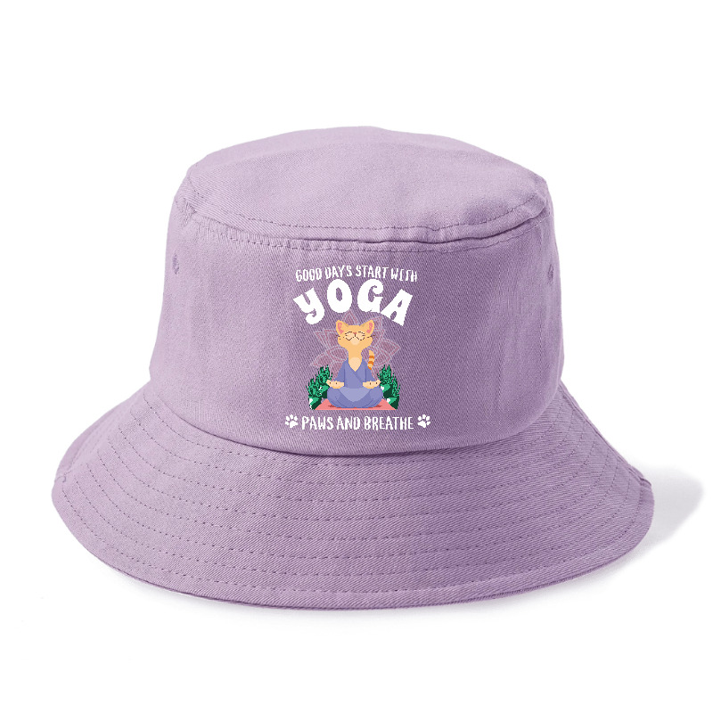 Good Days Start With Yoga, Paws And Breath Bucket Hat